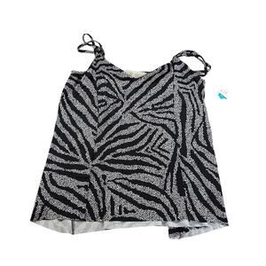 NWT Swim Solutions womens zebra print tankini top. Size 16 Bust support vacation